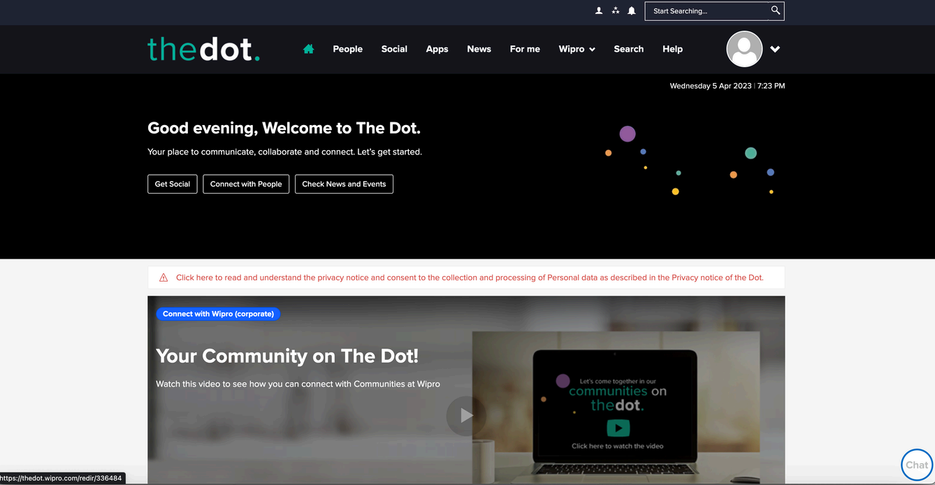 The Dot — Employee Experience preview